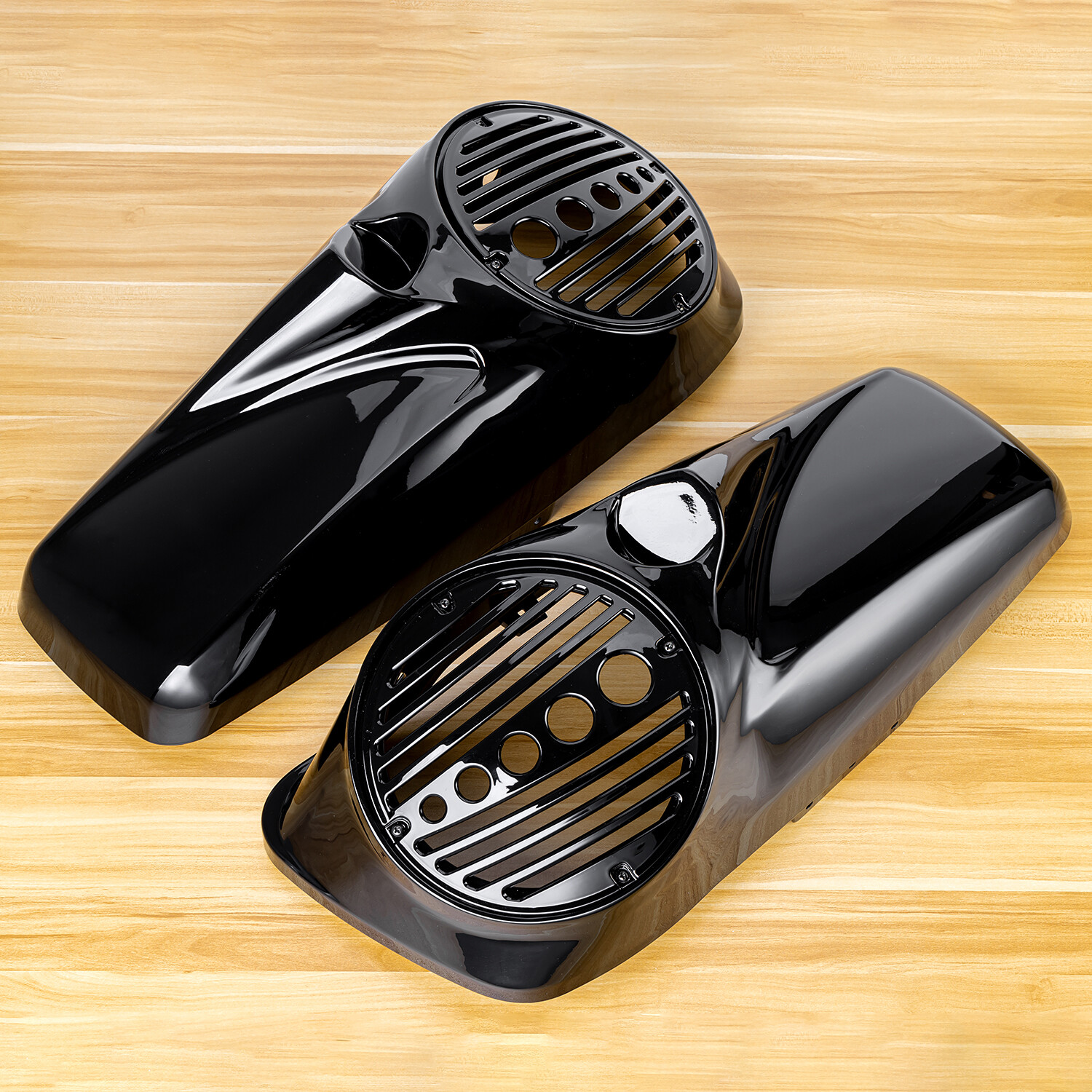 8inch Speaker Saddlebag Lids w/ Tweeter port For 14+ Harley Road King Road Glide