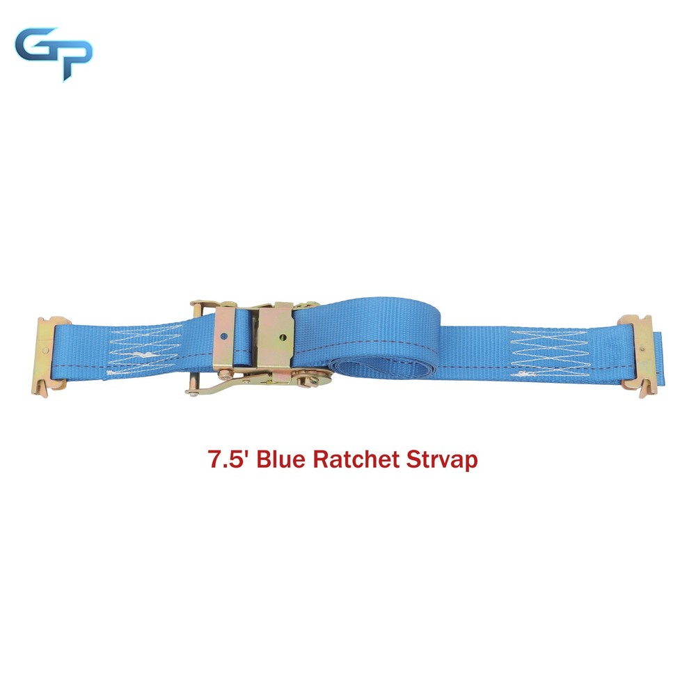 Wheel Chock Tie-Down Kit 4PCS E Wheel Chock 2PCS 7.5' Tie-Down Strap