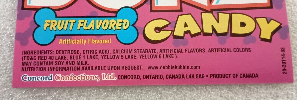 Dubble Bubble Dog Bonz Candy Vending Machine Display Card 2000s NOS NEW