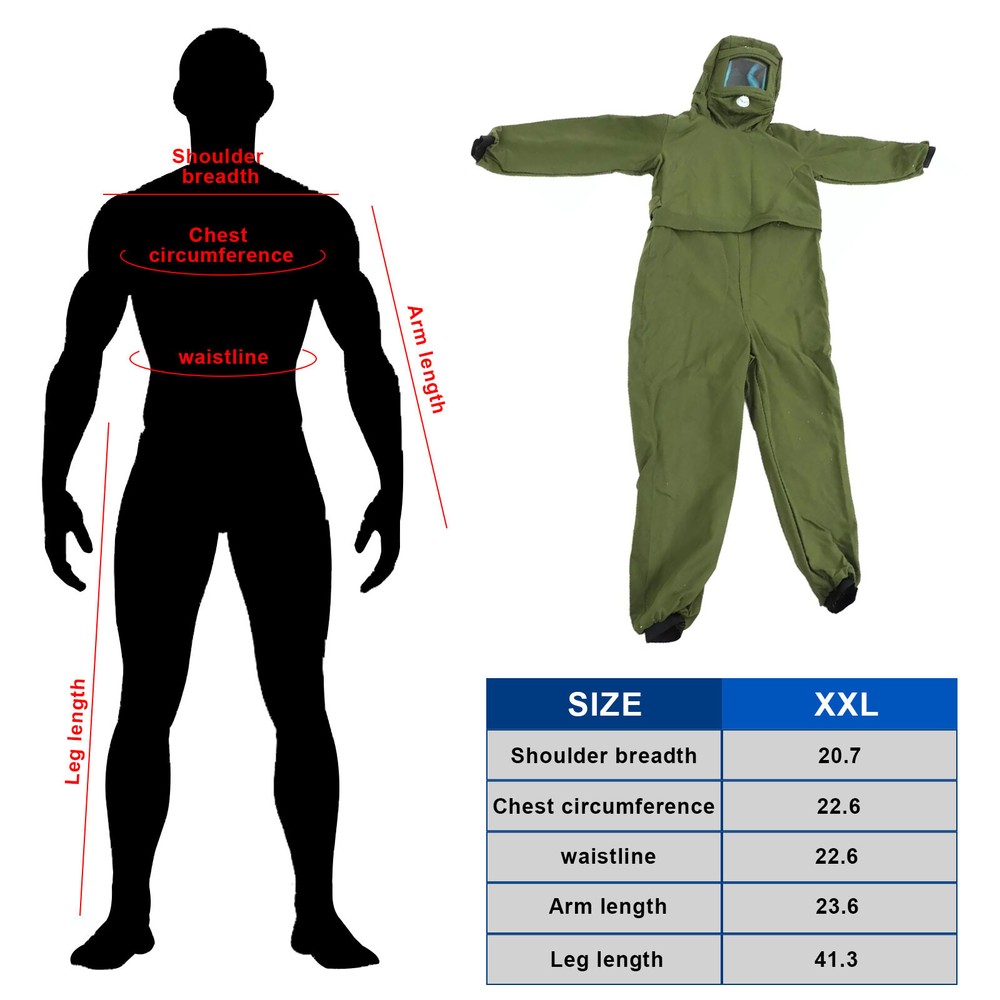 Green Sand Blasting Hood Suit Protective Hood Splash Work Protection