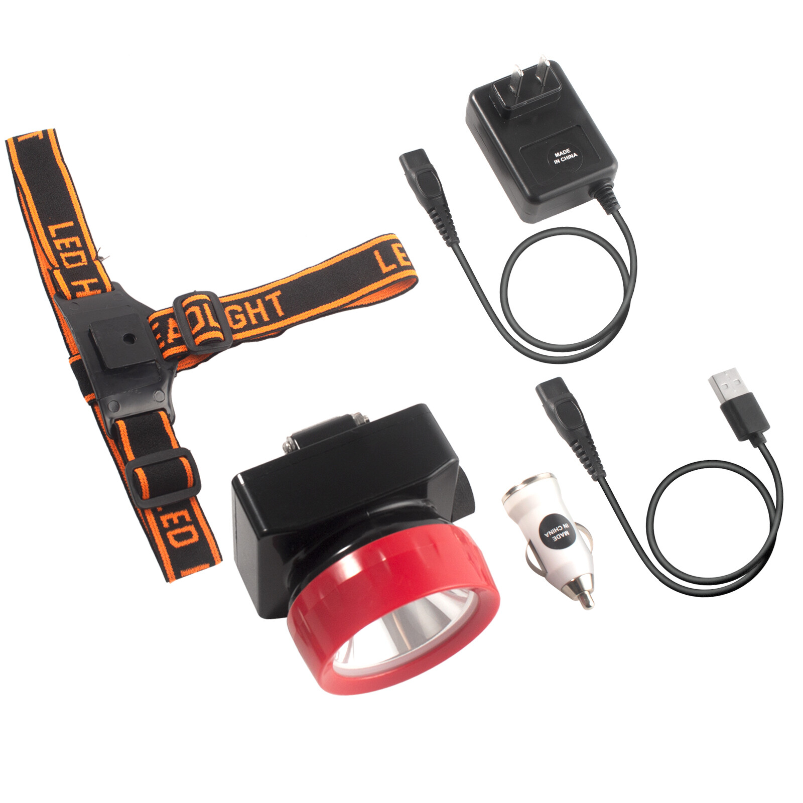 Rechargeable Mining Headlamp LED Light Waterproof Head Lamp for Camping Mining