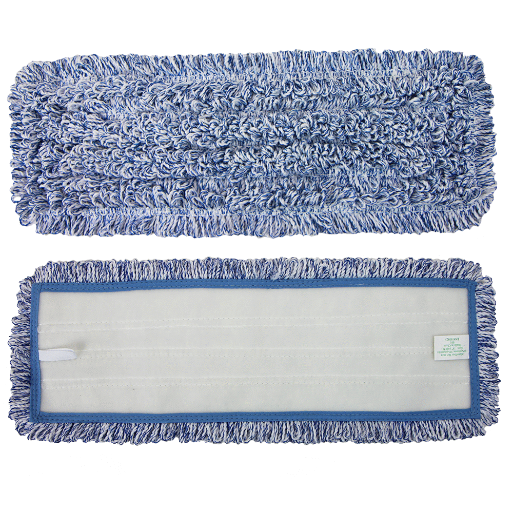 Wet & Dry Floor Mop Pad Reflls - 18" (12/Pack), Colors, Microfiber, Reuseable