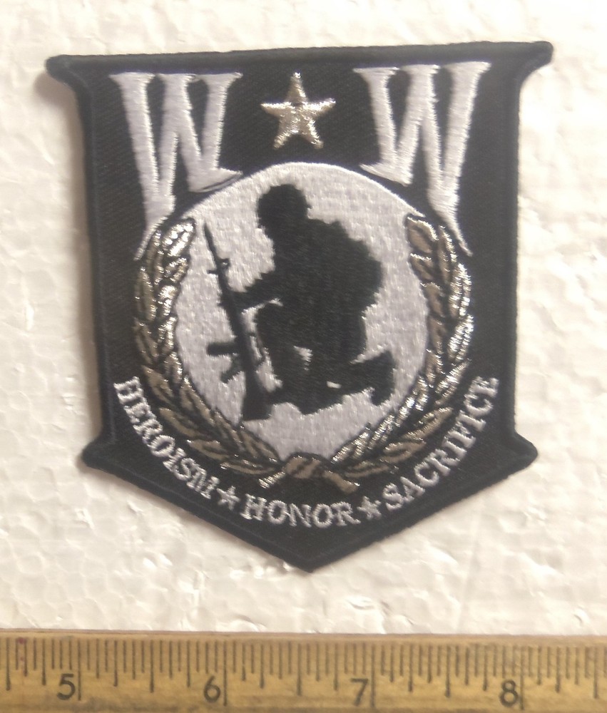 Wounded Warrior – Heroism * Honor * Sacrifice Embroidered Patch