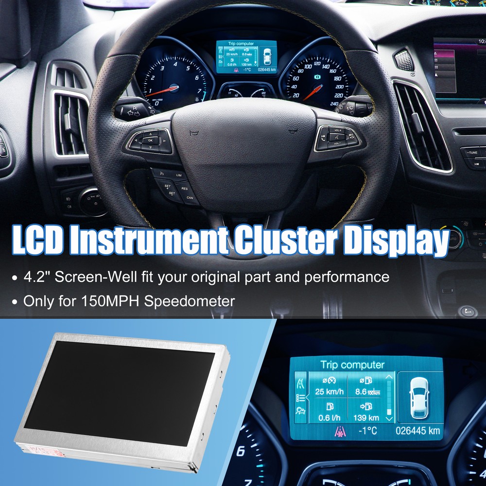 LCD Display Color Screen for 4.2" 150MPH Speedometer Single Custom for Ford