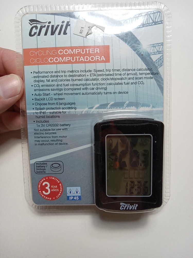 CRIVOT CYCLING COMPUTER CO²EMISSION SPEEDOMETER TEMP ETA TIMER DISTANCE CALC