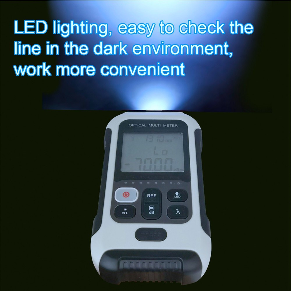 Optical Fiber Power Meter White Fiber Optic Tester For Communication Engineering