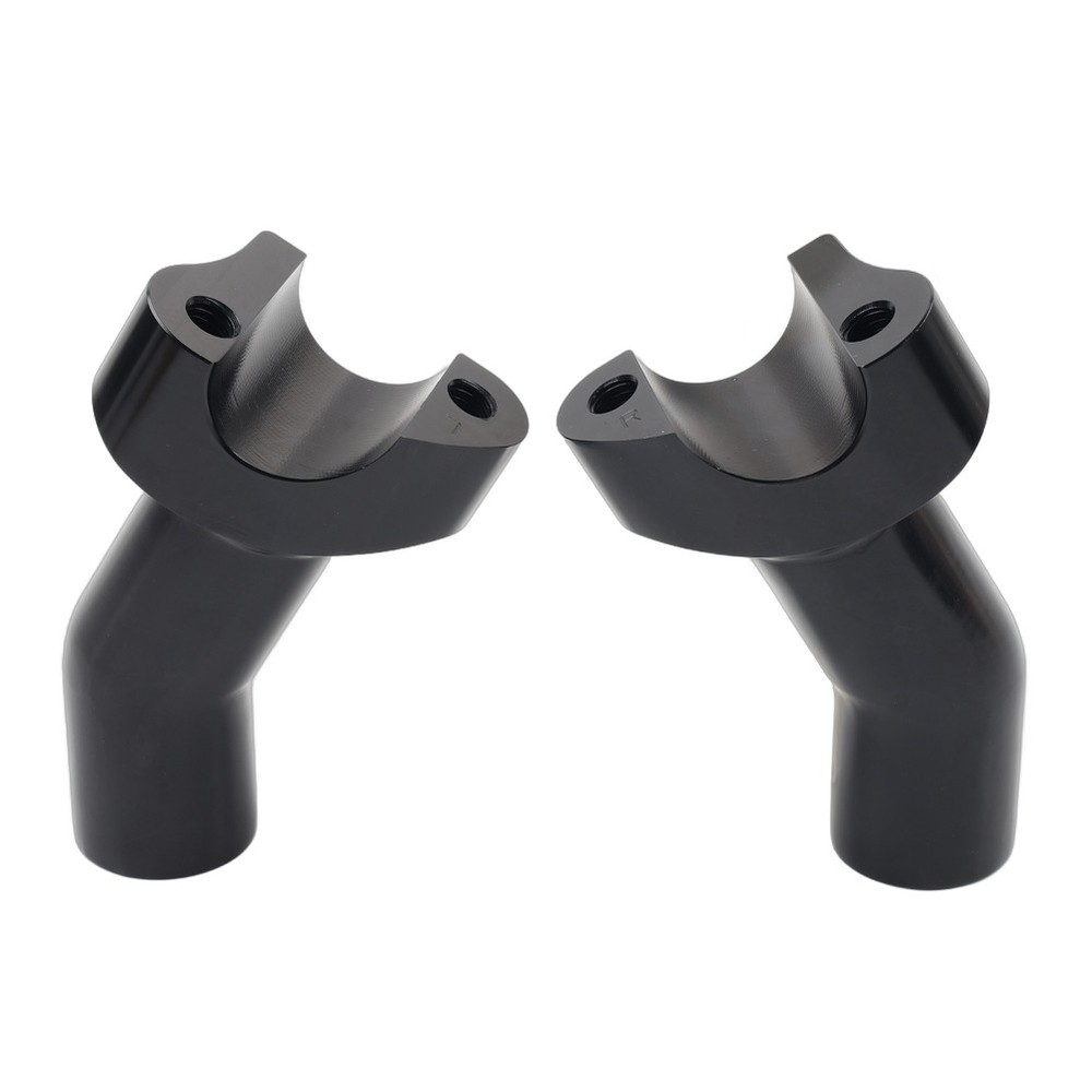 3 1/2" Pullback Handlebar Risers Black For Harley 1" Bar Dyna Softail Road King