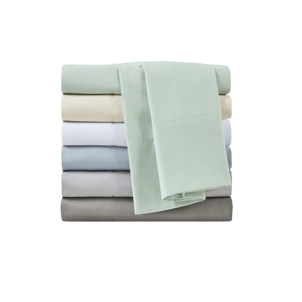 Smart Cool Microfiber Moisture-Wicking Breathable 4 Piece Cooling Sheet Set, ...