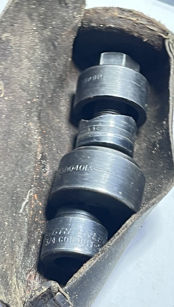 3 Piece Greenlee Knockout Punch Set Used