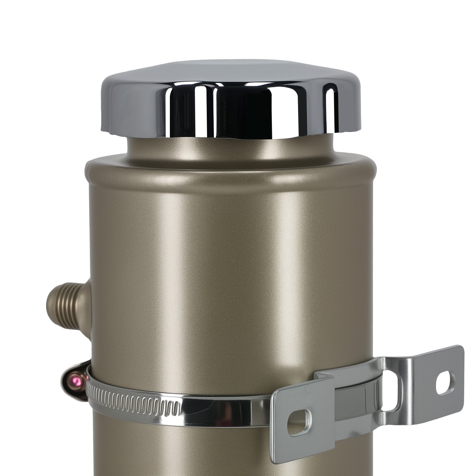 Racing Power Steering Reservoir Universal Performance Silver Aluminum Tank Kit