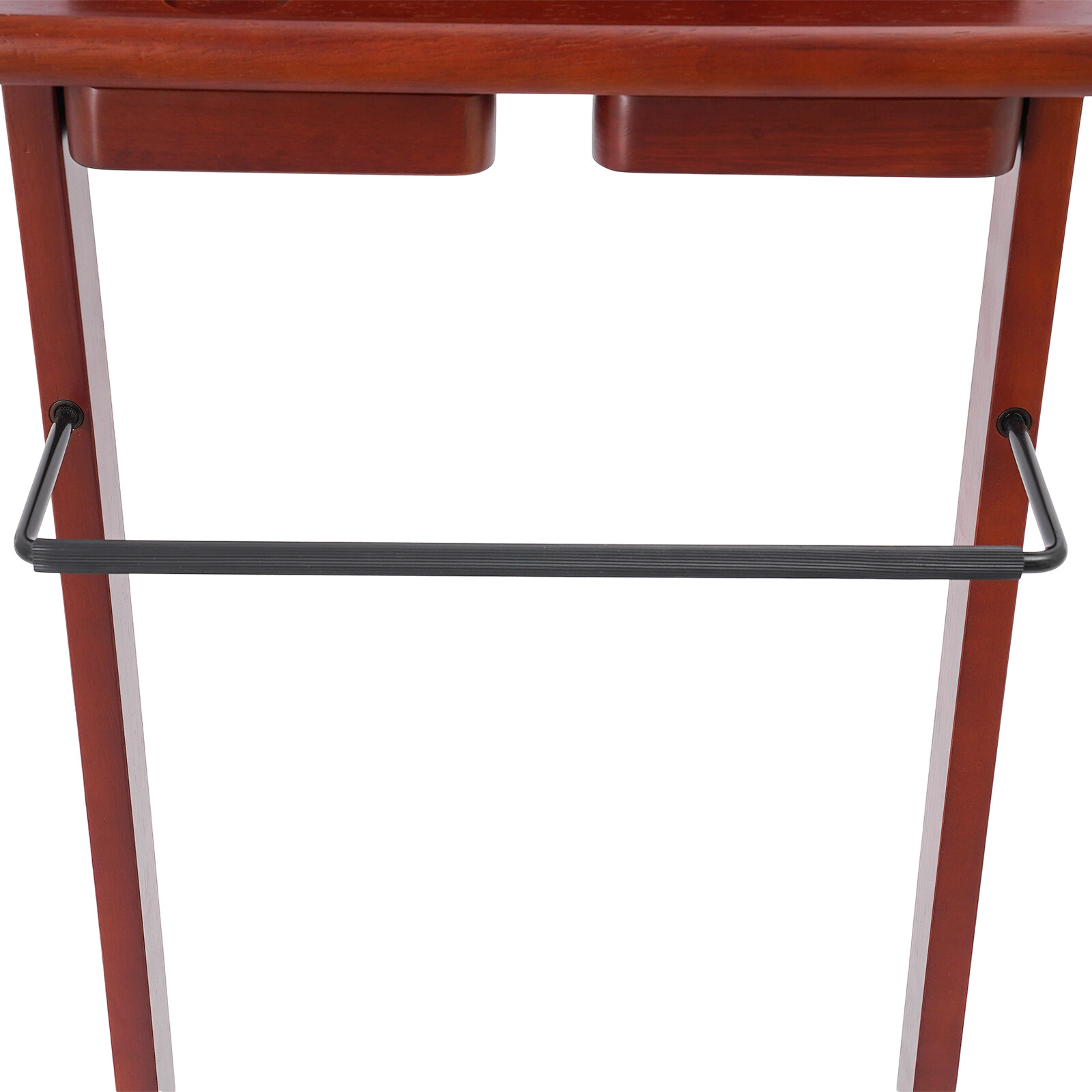 30kg Capacity Wood Suit Rack Freestanding Clothing Stand Suit Stand W/Wheels