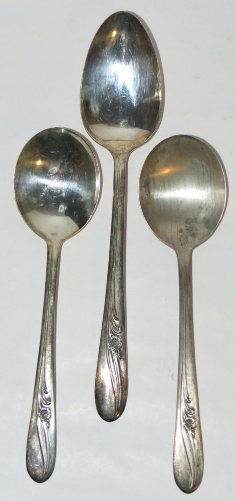 Three Vintage H&T  Silverplate Spoons