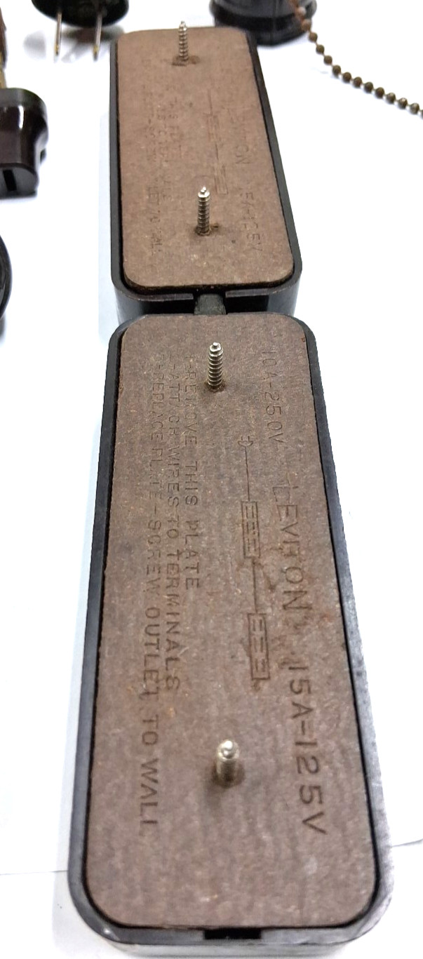 Vintage Lamp / Light Plugs other assorted electrical items lot of over 20