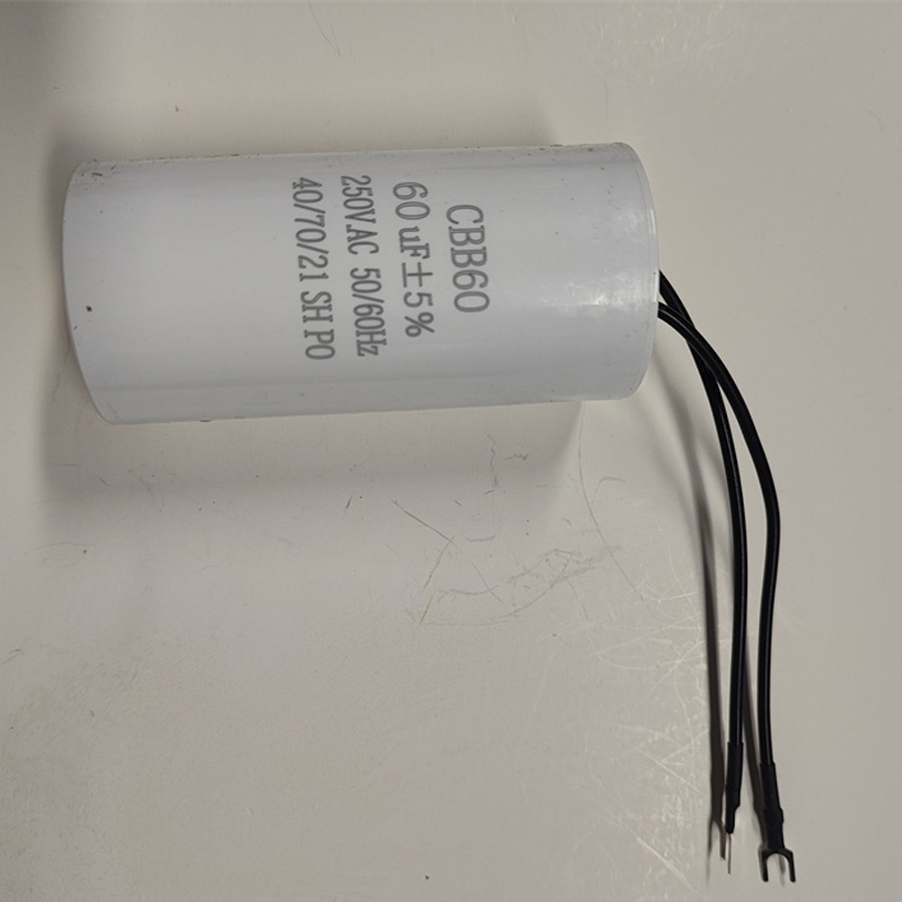 60UF 250VAC Wire Motor Run Capacitor 250V CBB60 60UF Round White 50/60HZ Cap US