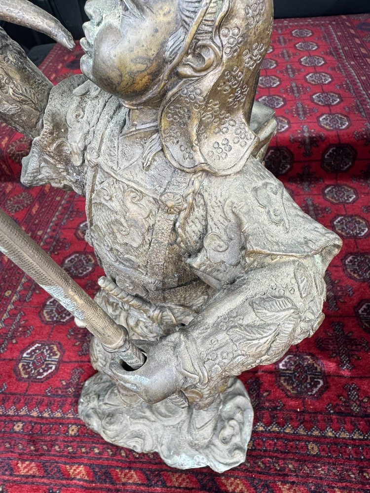 Japanese Samurai Bronze Table Statue (pre WW2) REVISED