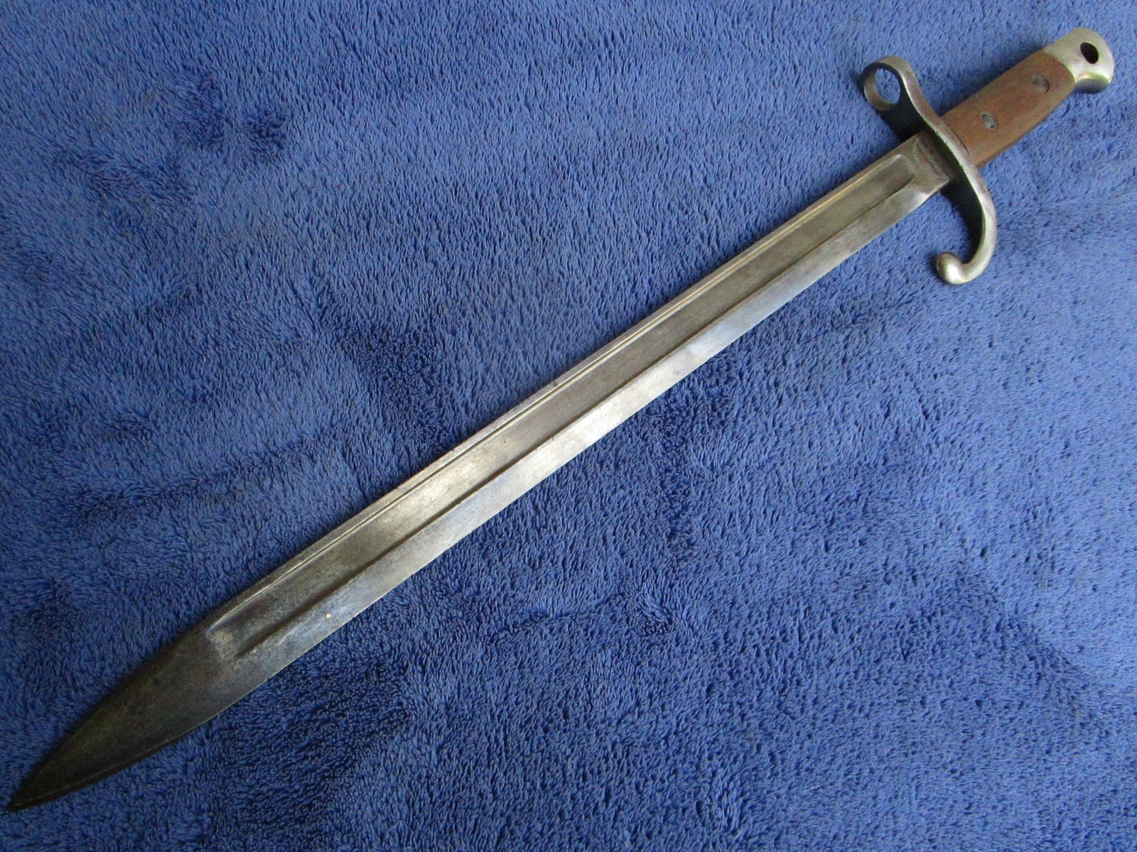 RARE ORIGINAL US MADE M1889 BELGIAN BAYONET AND SCABBARD MAKER HOPKINS AND ALLEN