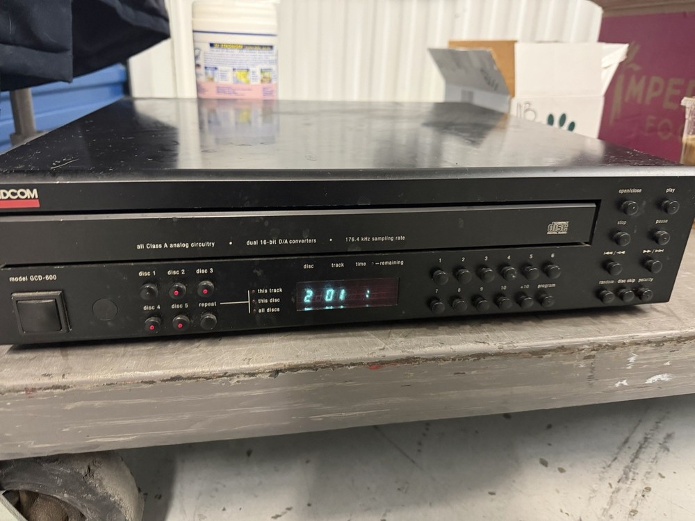 ADCOM GCD-700 5-Disc CD Compact Disc Changer - No Remote - Tested Working