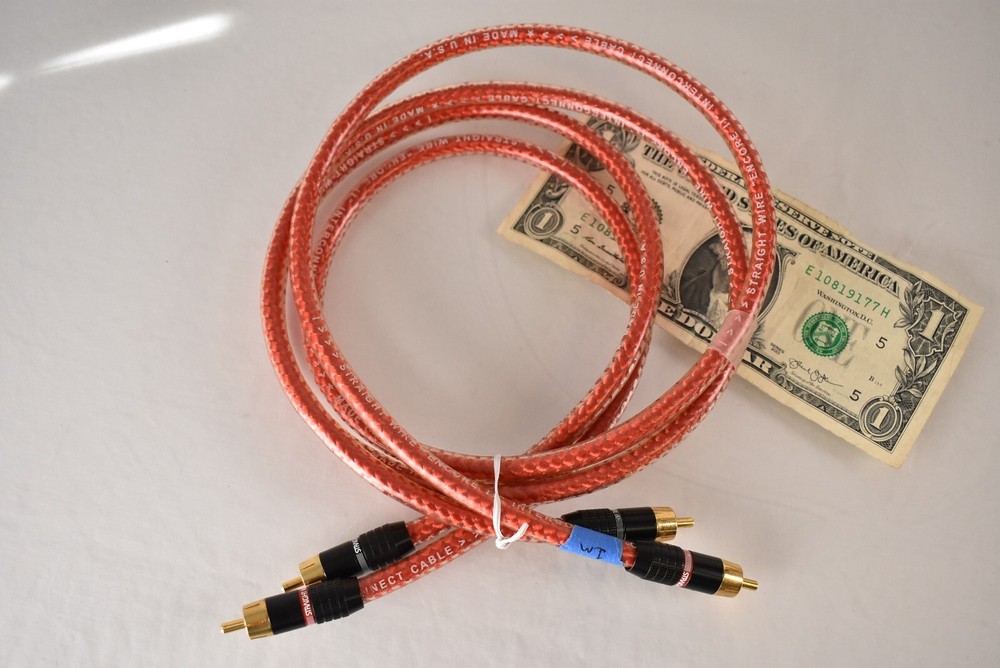 1m Pair RCA Straightwire Encore II Audio Interconnect Cables