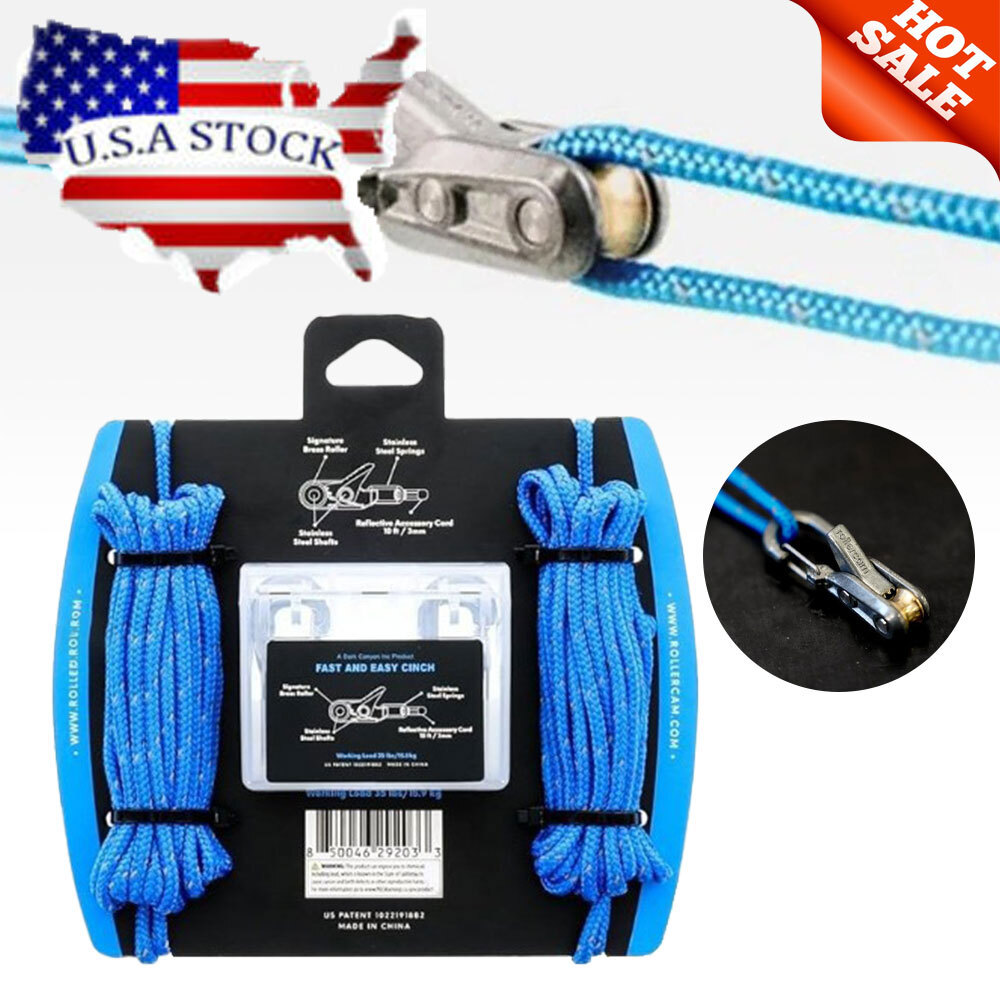 Non-slip Cord and Rope Tightening and Cinching Tool with Rollercam Techno 2025