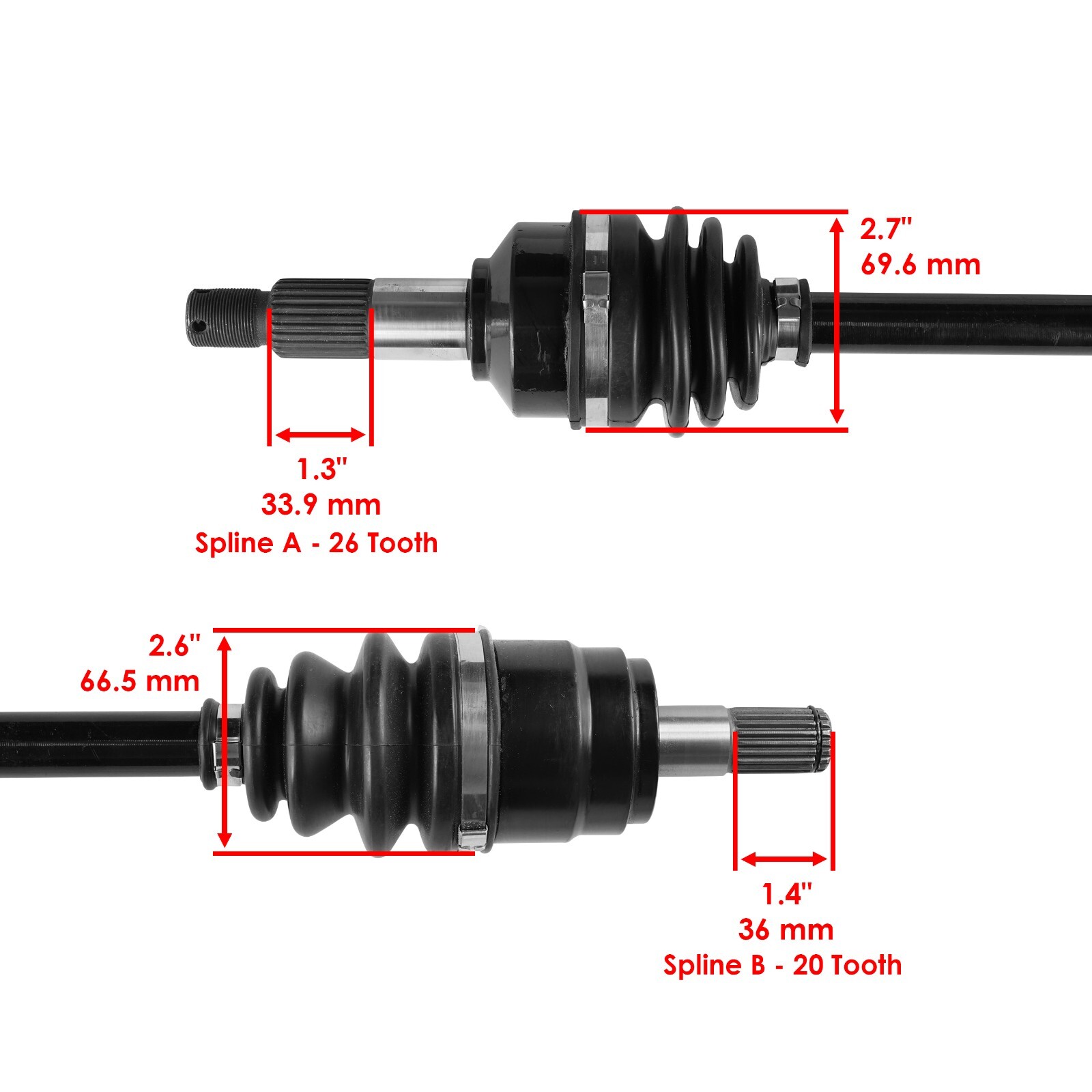 Front Left And Right CV Joint Axle for Honda TRX500FM Foreman Rubicon 500 4X4