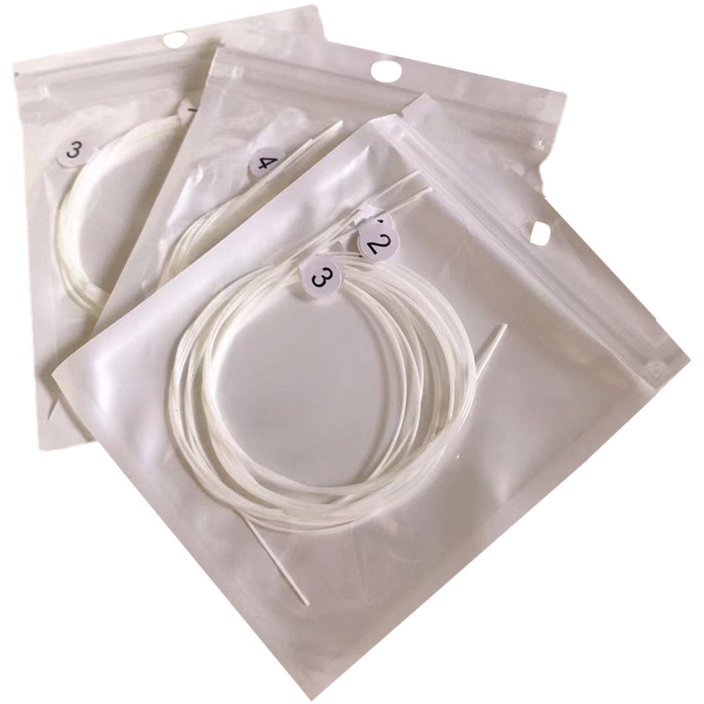 4Pcs/Set Ukulele Strings for Tenor and Soprano White Nylon Strings Replacement