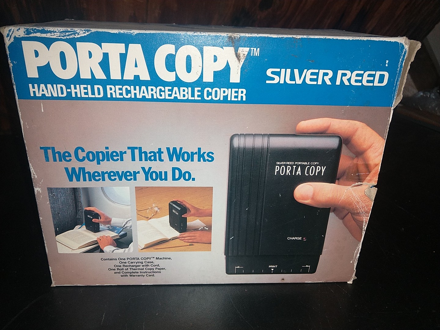Vintage Silver Reed Porta Copy Portable Hand Held Copier 1986 Japan no computer!