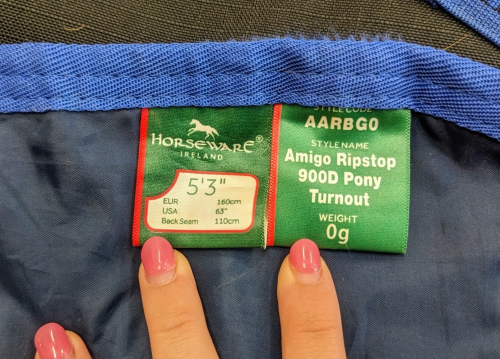63" Amigo Ripstop 900D Pony Turnout, 0G