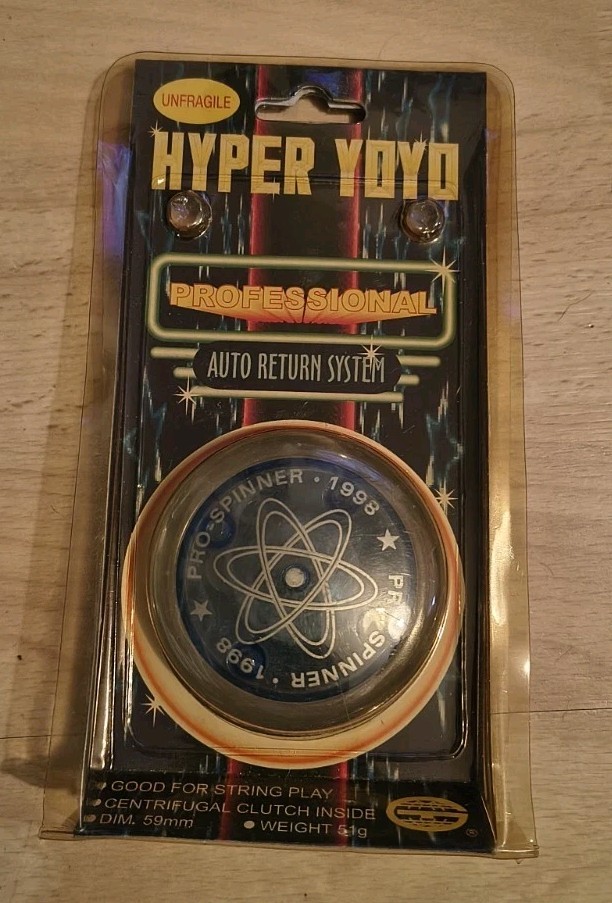 1998 Blue Hyper Yoyo Pro Spinner Professional Auto Return System