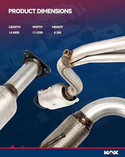 Catalytic Converter Fits for High Flow Performance Compatible With 2“ 2"