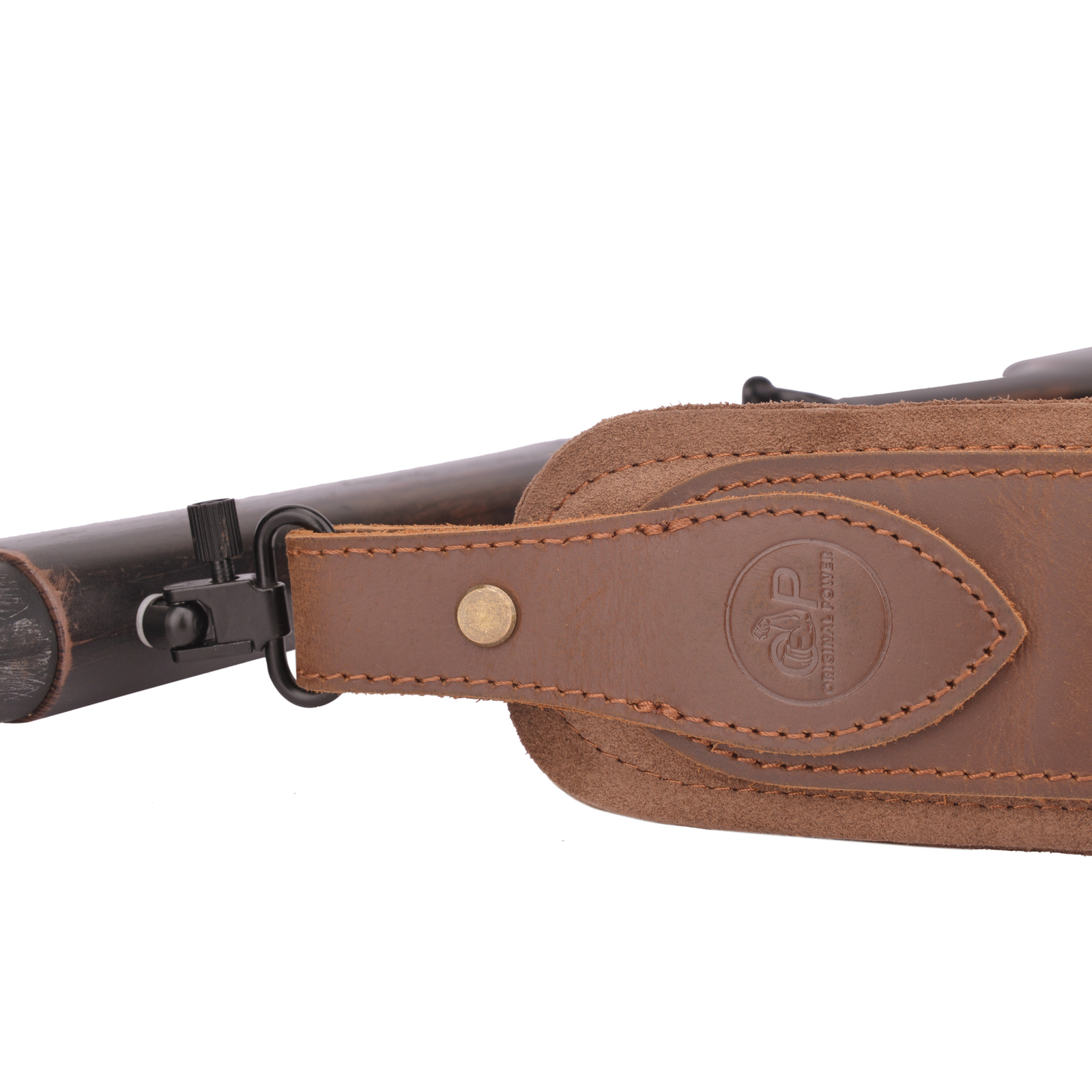 USA Cow Hide Leather Rifle Shell Holder Sling Strap For .30-30,.357,12GA .22lr