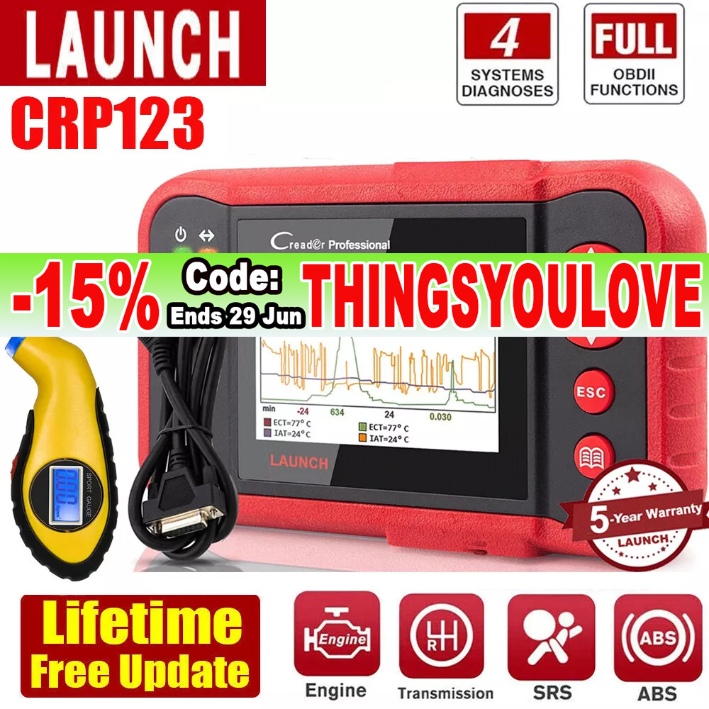 LAUNCH CRP123 OBD2 Scanner Code Reader ABS SRS AT Engine Diagnostic Scan Tool