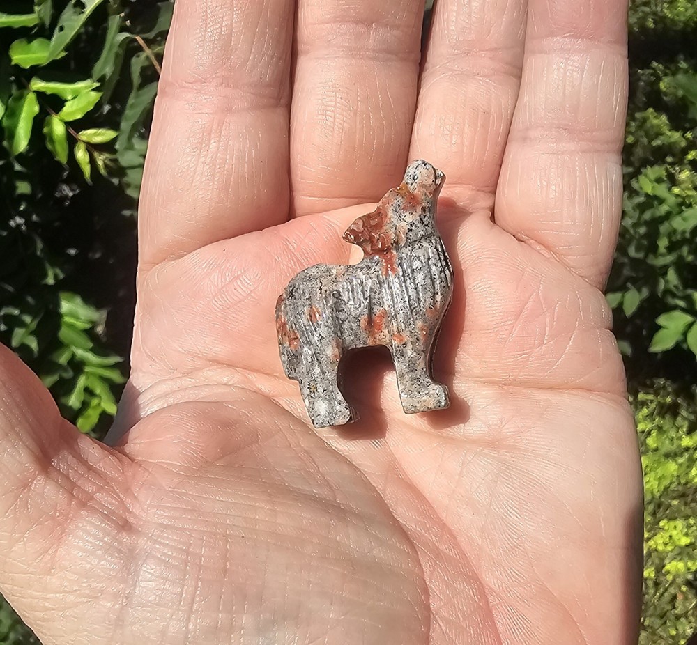 Agate Stone Wolf Small