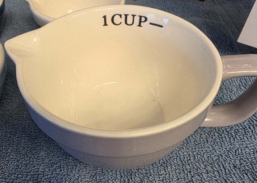 Crofton 4-piece ceramic measuring cup set.