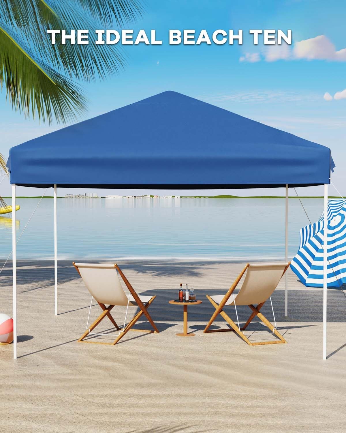 10 x 10 FT Pop Up Canopy, Outdoor Canopy Tent with Carry Bag & 4 SandBags