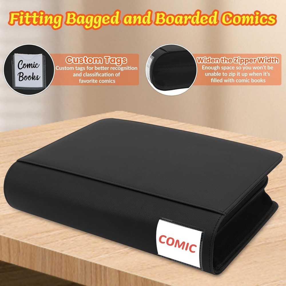 Comic Book Binder,40 Pockets Storage Album for black