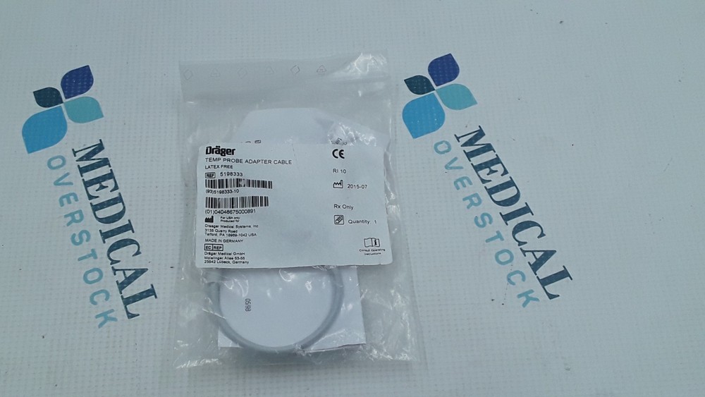 Drager Temp Probe Adapter Cable REF 5198333