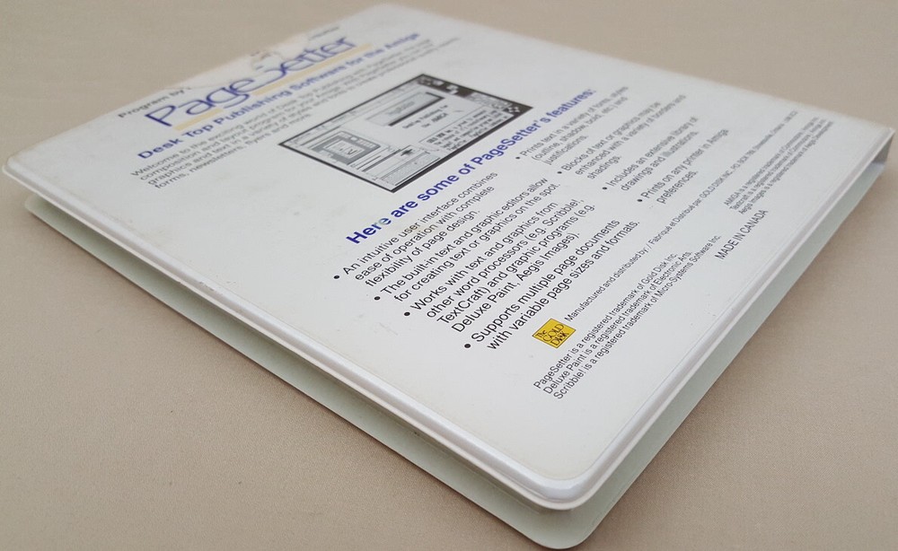 PageSetter v1.1e & LaserScript ©1987 Gold Disk DTP for Commodore Amiga