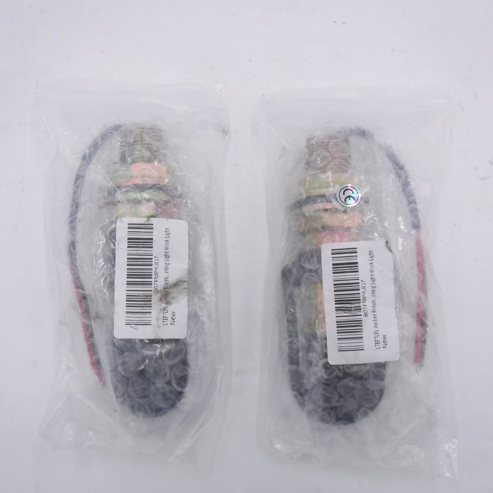 2 Pack Amber Rotating Flashing Work Light Thread Mounted