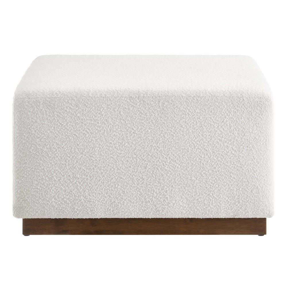 Modway Large 28" Square Boucle Upholstered Ottoman