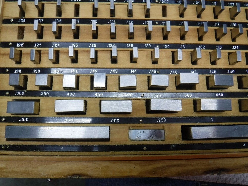 Gage Block Set of 74 missing 7 pcs