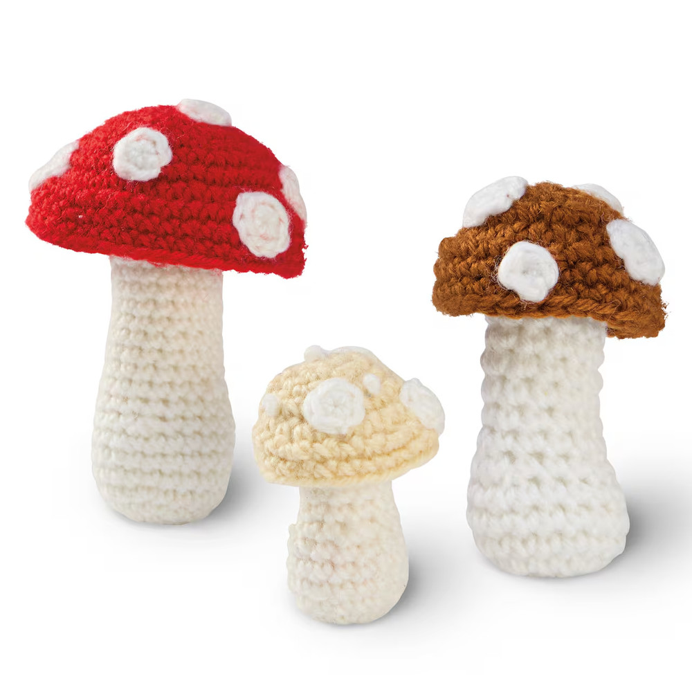 Loops & Threads Crochet Kit "Mushrooms"