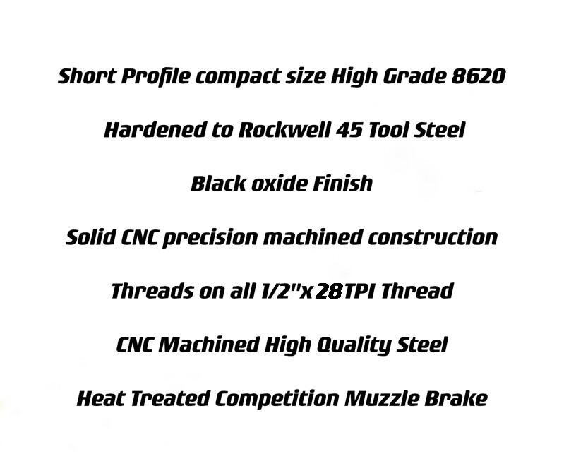 1/2''x28 Steel Muzzle break TPI Thread Sound Redirect/Thread Protector 223