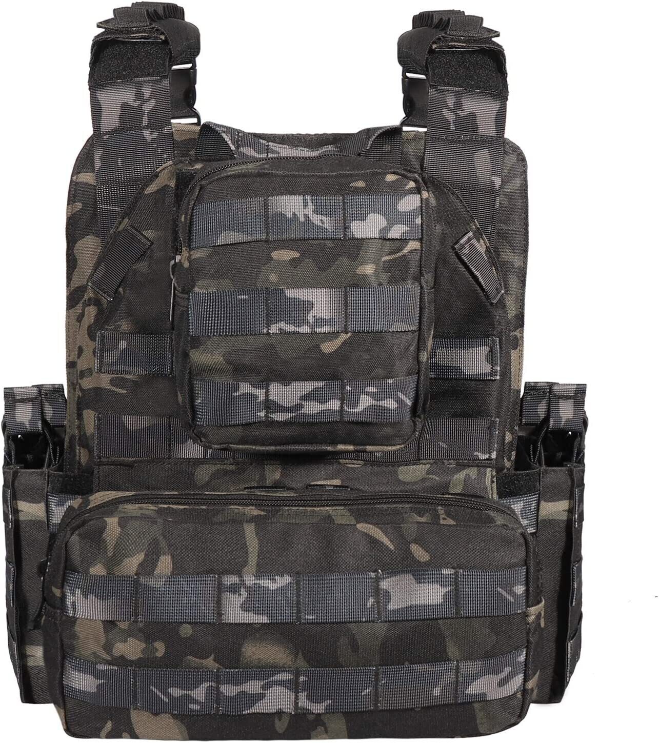 Urban Assault Ghost Camo Tactical Vest Plate Carrier With Level III Armor Plates
