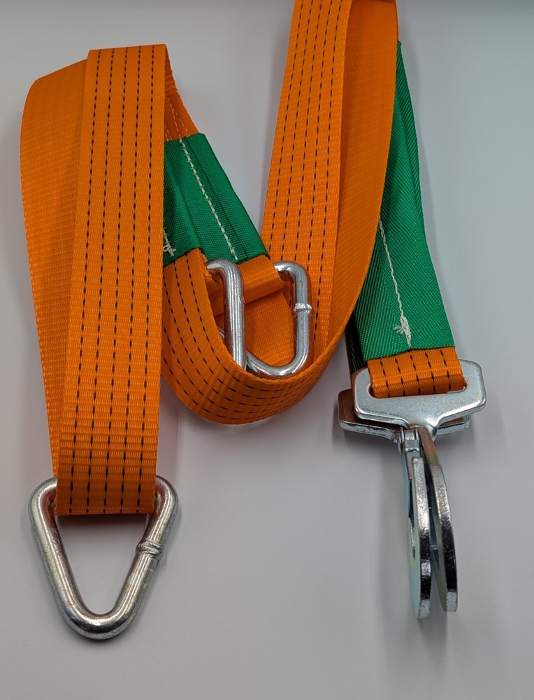 Orange Winch Recovery Brother Trailer Strap - Even Pull System
