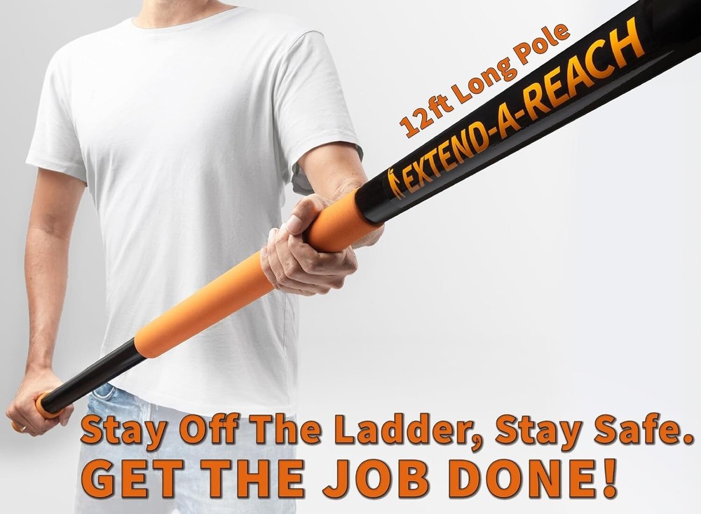 High Ceiling Duster Kit: 20ft Telescopic Pole & 3 Cleaning Tools Included