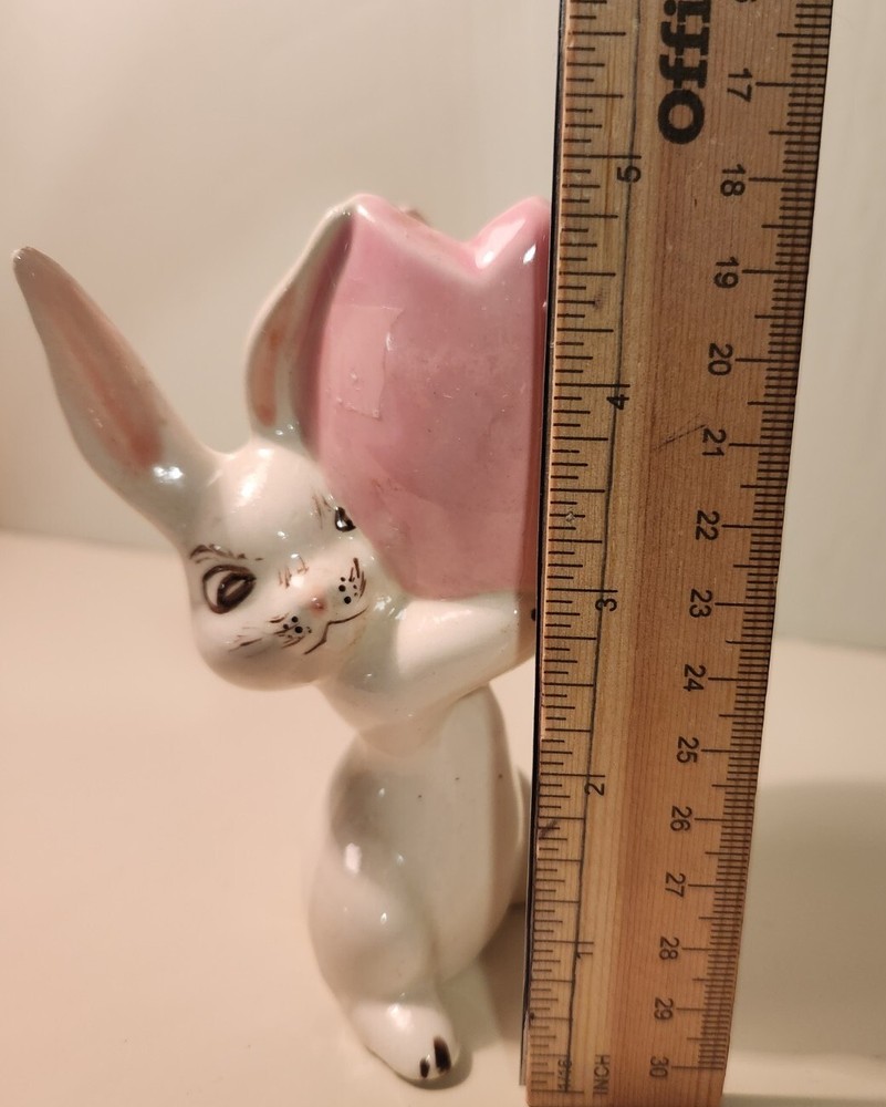 EASTER Bunny CANDY DISHBunny Rabbit with Egg Trinket Dish