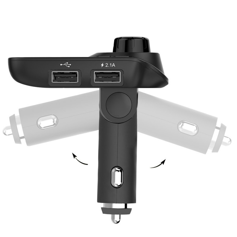 Bluetooth FM transmitter Adapter Dual USB charger for Car Stereo Radios Speakers