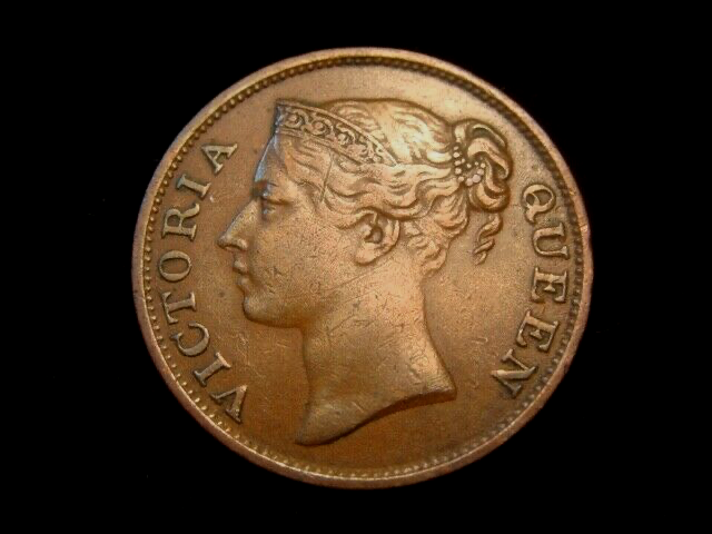 Straits Settlements. VICTORIA. 1/2 CENT 1845. Nice!