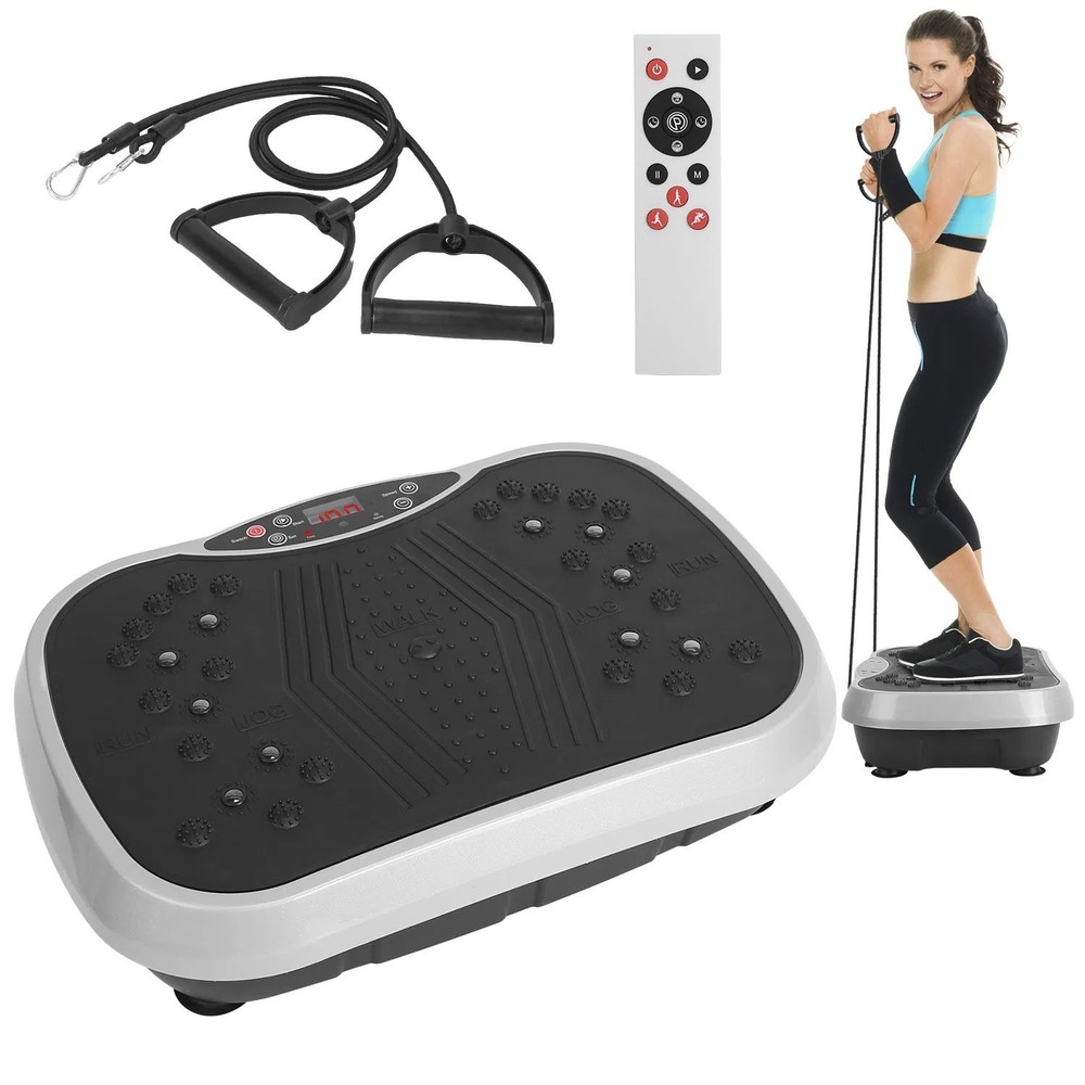 Vibration Plate Exercise Machine with Resistance Bands & Remote Control