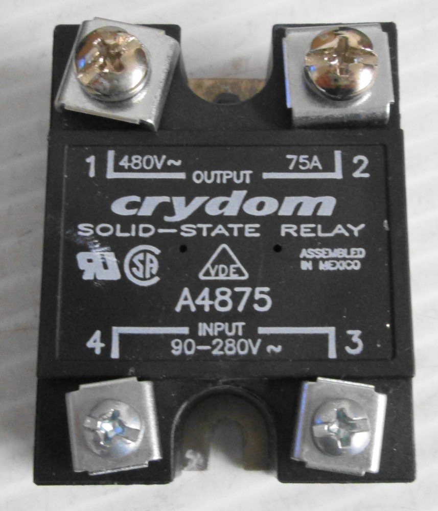 Crydom A4875 Solid State Relay 480VAC 75A 90-280VAC